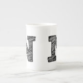 モノグラムのなマグ: 手紙"N " ボーンチャイナマグカップ (正面)