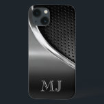 モノグラムのなモダンな金属一見 iPhone 13ケース<br><div class="desc">この設計特微スポーティな端とのお洒落でモダンな一見。 ここにグレースケールの白黒色相で示されていて、この場合はビジネスプロフェッショナルまたは一時的ユーザのためのよい選択です。 このスタイリッシュな場合で覆われたあなたの電話を自慢して見せることを愛します。 "選り抜きあなたのモノグラムが付いているこの箱を、単に個人化することはそれを"カスタマイズ、テンプレートを後を追うのに簡単を使用します。 それなしで場合を好めばまたモノグラムを取除くことができます。 以下の事項に注意して下さい:すべてのデザインはプロダクト表面に印刷するデジタル画像です。 プロダクト材料および技量に関する詳細については上記のプロダクト細目を見て下さい。 覚えて下さい、100%年のお金の背部保証があります、従ってあなたの選択と喜ぶことを私達は望みます。</div>