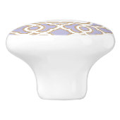 モノグラムのなラベンダーおよび金ゴールドのモトッコ人 セラミックノブ (側面)