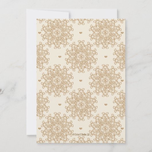 モノグラムのなワイングラスのカップルのウェディングシャワー 招待状 (裏面)