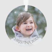 モノグラムのな一流の休日の写真 オーナメント (裏面)