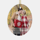 モノグラムのな初めてのクリスマスのオーナメント|の休日 セラミックオーナメント (右)