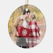 モノグラムのな初めてのクリスマスのオーナメント|の休日 セラミックオーナメント (左)