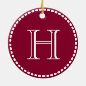 モノグラムのな初めてのクリスマスのオーナメント|の休日 セラミックオーナメント (裏面)