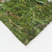 モノグラムのな及び示されるパーソナライズな4つの写真のコラージュ フリースブランケット (角)