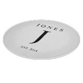 モノグラムのな家族のイニシャルのまな板 カッティングボード (角)