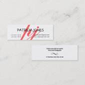 モノグラムのな専門のフリーのコンサルタント スキニー名刺 (正面/裏面)