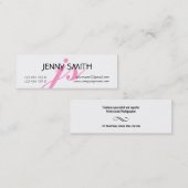 モノグラムのな専門のフリーのコンサルタント スキニー名刺 (正面/裏面)