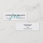 モノグラムのな専門の青い粉 スキニー名刺 (正面/裏面)