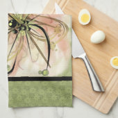 モノグラムのな想像力に富む花(ふきん) キッチンタオル (四つ折り)