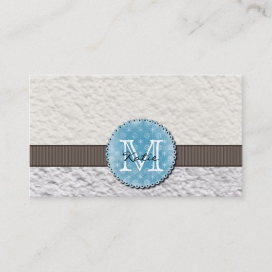 モノグラムのな手すき紙 名刺 (正面)