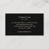 モノグラムのな月桂樹のリース及び王冠 名刺 (裏面)