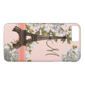 モノグラムのな桜のエッフェル塔 Case-Mate iPhoneケース (裏面(横))