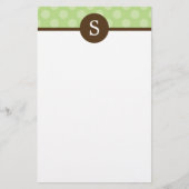 モノグラムのな水玉模様の文房具 便箋 (正面)