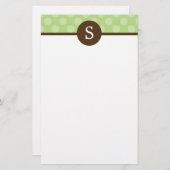 モノグラムのな水玉模様の文房具 便箋 (正面/裏面)