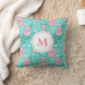 モノグラムのな沢山のブタ- クッション (ブランケット)