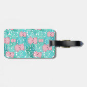 モノグラムのな沢山のブタ- ラゲッジタグ (裏面横)