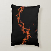 モノグラムのな炎のカスタム アクセントクッション (裏面(縦))