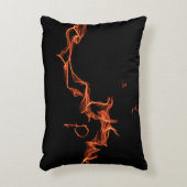 モノグラムのな炎のカスタム アクセントクッション (正面(垂直))