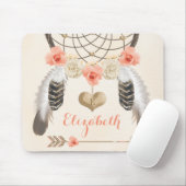 モノグラムのな珊瑚および金ゴールドDreamcatcherおよび矢 マウスパッド (マウス)