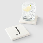 モノグラムのな石造りのコースター ストーンコースター (横)