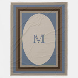 モノグラムのな砂の茶色がかった鋼色 フリースブランケット