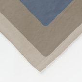 モノグラムのな砂の茶色がかった鋼色 フリースブランケット (角)