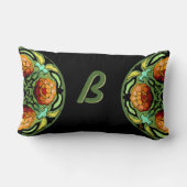 モノグラムのな秋色の職人庭- ランバークッション (裏面)