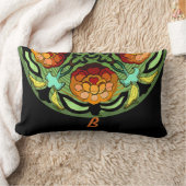 モノグラムのな秋色の職人庭- ランバークッション (ブランケット)