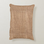 モノグラムのな素朴なバーラップの姓 アクセントクッション (裏面(縦))