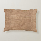 モノグラムのな素朴なバーラップの姓 アクセントクッション (裏面)