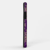 モノグラムのな紫色および金ゴールドのインディアンパターン Case-Mate iPhoneケース (裏面/右)