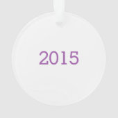 モノグラムのな紫色の花模様のフィギュアスケート オーナメント (裏面)