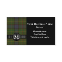 モノグラムのな緑のタータンチェック格子縞