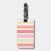 モノグラムのな花のユニコーンのターコイズ ラゲッジタグ (裏面縦)