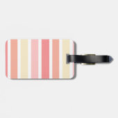 モノグラムのな花のユニコーンのターコイズ ラゲッジタグ (裏面横)