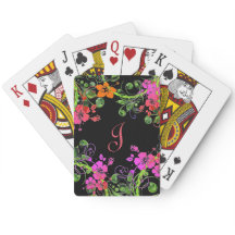 モノグラムのな花柄