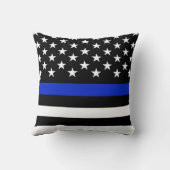 モノグラムのな警察は米国旗のカスタムのスタイルを作りました クッション (裏面)