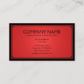 モノグラムのな赤い洗練 名刺 (裏面)