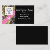 モノグラムのな黒および金ゴールドのジュエリーおよびロゴ 名刺 (正面/裏面)