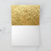 モノグラムのな黒及び金ゴールドのモザイク カード (内部)