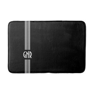 モノグラムのな~白黒Deco バスマット