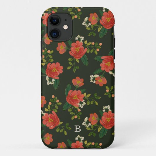 モノグラムのな|赤い花束 Case-Mate iPhoneケース (裏面)