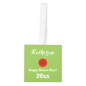 モノグラムのなBuncoのサイコロのクリスマスの休日Ornamet キューブオーナメント (正面)