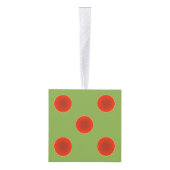 モノグラムのなBuncoのサイコロのクリスマスの休日Ornamet キューブオーナメント (右)