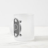 モノグラムのなDecoのパリの結婚 フロストグラスマグカップ (正面左)