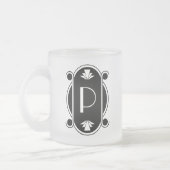 モノグラムのなDecoのパリの結婚 フロストグラスマグカップ (左)