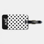 モノグラムのの白黒水玉模様 ラゲッジタグ (裏面横)