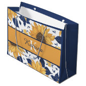 モノグラムのひまわりギフトバッグ ラージペーパーバッグ (正面アングル)