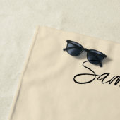 モノグラムのひまわり蜂Bees You Yellow ビーチタオル (インサイチュ)